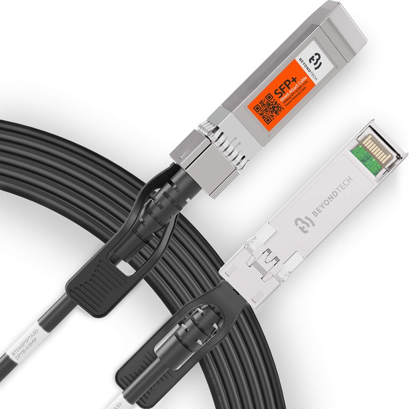 BEYONDTECH 10G SFP+ Direct Attach Cable â€“ 30 AWG Twinax LSZH 10Gb Ethernet Switch Network DAC Cables â€“ SFP+ DAC Cable PureGigabit Series â€“ 0.5m (1.6ft) - Image 1